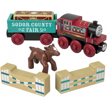 Thomas &amp; Friends Wood Rosie&amp;#39;s Prize Pony Train Engine &amp; Cargo Set