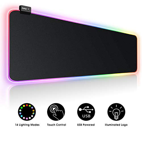 Z-Special Mousepad,RGB Gaming Mouse Pad Mouse Pad 14 Led Lighting Modes Waterproof Smooth Surface Non Slip Rubber Base for Pc Computer