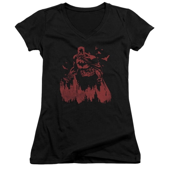 Batman Red Knight Junior Women's T-Shirt V-Neck Black