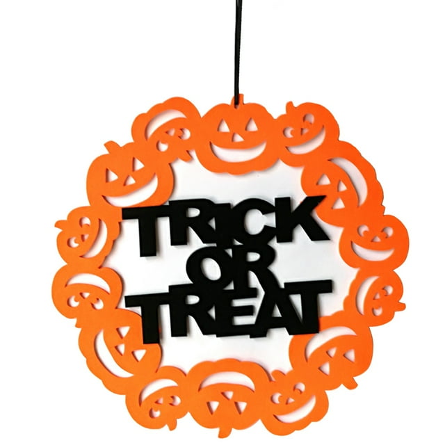 Pancarte Suspendue d'Halloween Festive Douce et Effrayante pour Porte, Accessoire Suspendu pour Porte d'Entrée, Déco de Porte