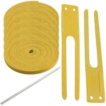 TOFL Baseball Glove Lace Kit | 6 Leather Glove Laces, a Lacing Needle, Set of Thumb & Pinky Straps | Heavy Duty Cowhide for Baseball & Softball Glove Relacing Kit | Mango