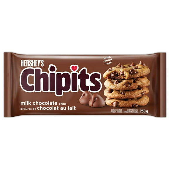 HERSHEY'S CHIPITS Milk Chocolate Chips, 250g