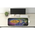 thumbnail image 2 of Halloween Computer Mouse Pad, Pop Art Inspired Design of a Witch with a Big Spook Pumpkin on Colorful Dots, Rectangle Non-Slip Rubber Mousepad Large, 31" x 12" Gaming Size, Multicolor, by Ambesonne, 2 of 2