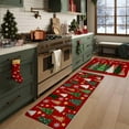 thumbnail image 2 of Christmas Kitchen Mats For Floor Non Skid Washable Set Of 2 Polyester Rugs 16 in x 24 in + 16 in x 48 in, 2 of 6