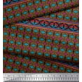 thumbnail image 3 of Soimoi Black Cotton Duck Fabric Aztec Geometric Print Fabric by the Yard 42 Inch Wide, 3 of 3