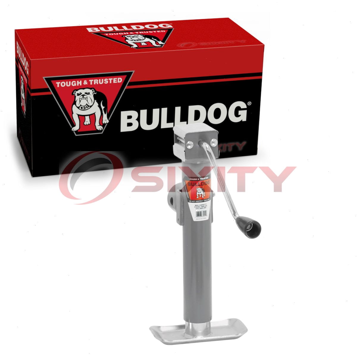 Bulldog 178201 5,000 Pound Capacity Tubular Sidewind Weld On Swivel Trailer Jack