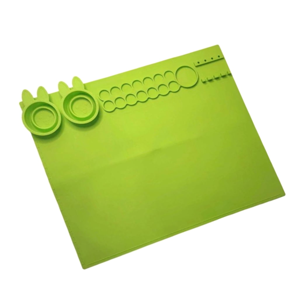 Silicone Drawing Board with 16 Paint Tray, Palette, Cleaning Cup, Pen Holder