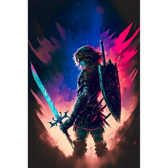 The Legend of Zelda Diamond Painting Set (for Adults) 5D DIY Anime Diamond Art Set (for Beginners) Round Full Diamond Diamond Painting Gem Art Crafts (suitable for home wall decoration gifts)