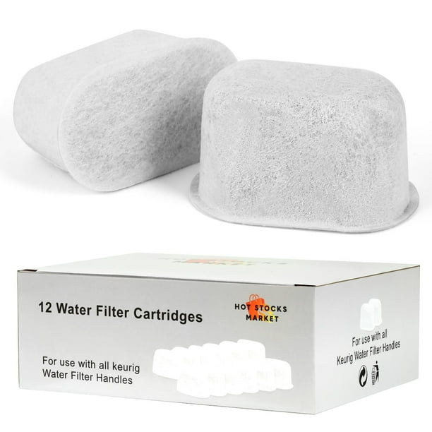 Hot Stocks Market Paquete de 12 cartuchos de filtros de agua compatibles Keurig Reemplazo de filtro Keurig compatible con Keurig 2.0 y 1.0 Suministro de 24 meses