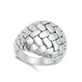 thumbnail image 4 of Woven Pebble Texture Chunky Modern Wholesale Ring .925 Sterling Silver Band Jewelry Female Size 12, 4 of 4