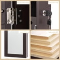 thumbnail image 5 of PRZL Wall Door Mounted Jewelry Cabinet with Full Length Mirror, Lockable Over Door Jewelry Armoire with LED Lights, 47.5" Large Jewelry Storage Organizer with 6 Drawers, Espresso, 5 of 15