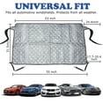 thumbnail image 4 of Rear Windshield Snow Cover, 4-Layer Waterproof Cover for Ice and Snow with Magnetic Edge & Windproof Strap fits for Sedans, 4 of 8