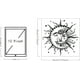 thumbnail image 2 of Adhesivo de pared de PVC con diseño de media luna y medio sol con rostro humano superpuesto, vinilos decorativos románticos y misteriosos., 2 of 9