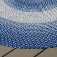 thumbnail image 4 of SAFAVIEH Braided Neville Bordered Machine Washable Reversible Area Rug, Navy/Grey, 3' x 3' Round, 4 of 11