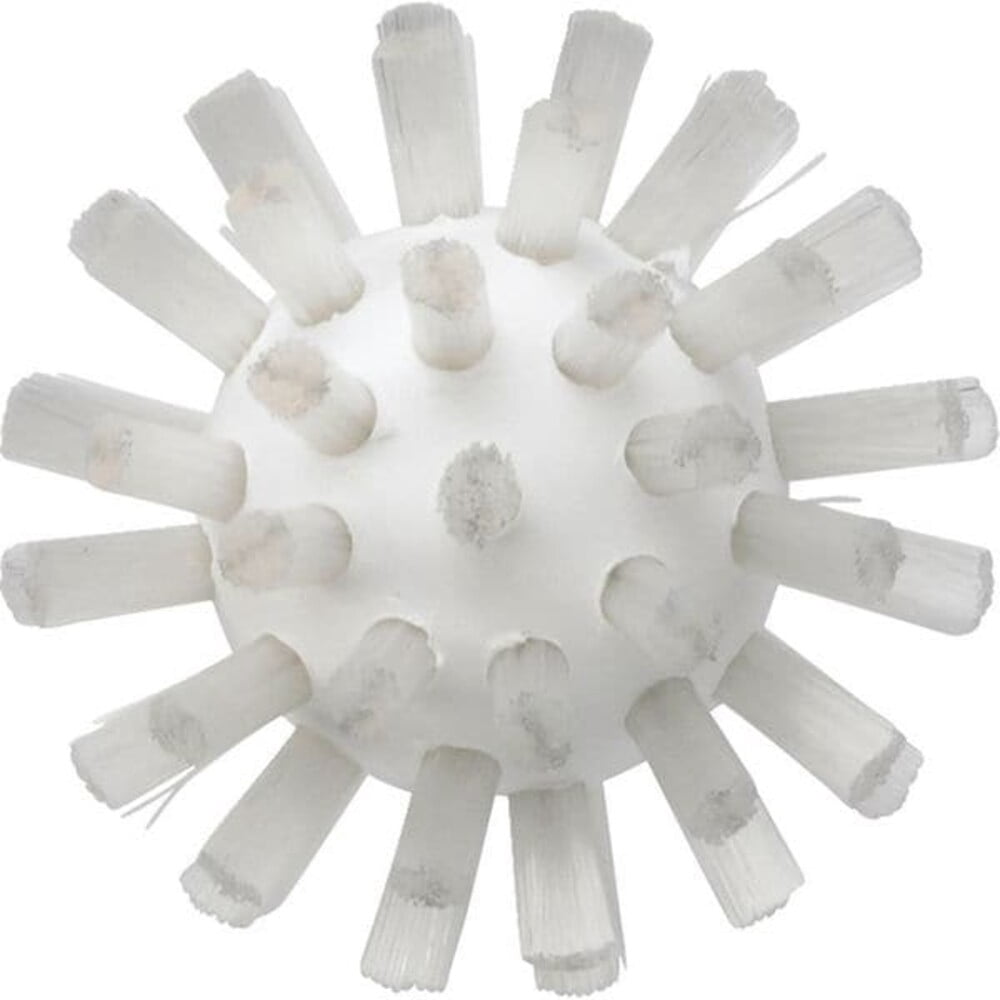 2" W Tube and Pipe Brush, Stiff, Not Applicable L Handle, 5 1/4 in L Brush, White 5380505
