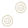 thumbnail image 1 of Sonducket de cristal de imitación de perlas de diamantes de imitación, collar ajustable clásico, pendientes, juegos de joyas de Tipo 1 2piezas, 1 of 6