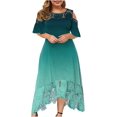 thumbnail image 3 of Vestido de talla grande para mujer, invitado de boda, cintura imperio, vestidos largos 2024, vestido largo elegante de verano con hombros descubiertos, 3 of 5