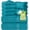 Teal-8 Pieces Towel Set, variant on Teal 8 Pieces Towel Set Ring Spun Cotton Bathroom Spa Towels
