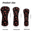 thumbnail image 6 of Uorisanigo Cherry Print Golf Club Covers for Women Men, 3 Packs Golf Club Driver, Fairway Wood and Hybrid Head Cover, Headcovers Set Keep Clubs Dry and Clean, Funny Accessories, 6 of 7