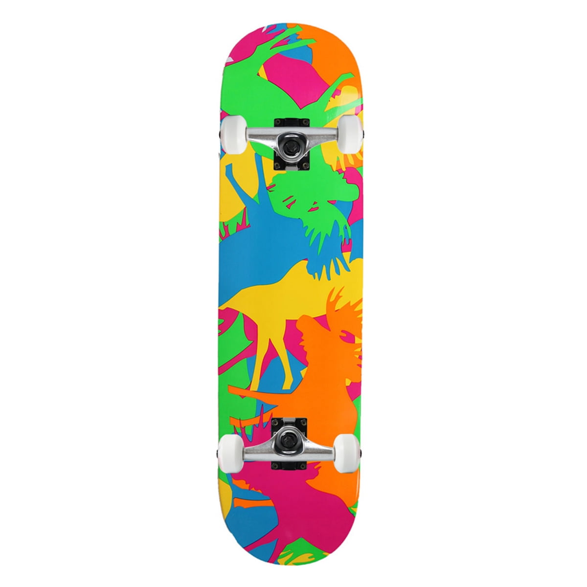 Moose Skateboard Complete Canadian Maple Allover Neon 8.25" Walmart