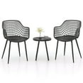 thumbnail image 2 of Ensemble Bistro de Patio 3 Pcs Table et Chaises Robustes Toutes Saisons Ensemble de 2 Noir, 2 of 10