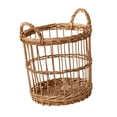 thumbnail image 2 of Cesta de almacenamiento tejida de mimbre hecha a mano para juguetes para perros Cesta de verduras de frutas Cesta de ratán para granja Vivero Sala de Pequeño, 2 of 8