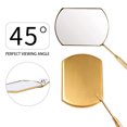 thumbnail image 3 of Lash Mirror for Eyelash Extensions, 60mm Extra Large Eyelash Mirror, Detachable Stainless Steel Makeup Mirror(Gold), 3 of 7