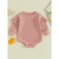 thumbnail image 2 of Bagilaanoe Newborn Baby Girl Oversized Romper Sweatshirt Long Sleeve Bodysuits Letter Print Pullover 3M 6M 12M 18M Infant Casual Tee Tops, 2 of 9