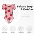 thumbnail image 4 of Balery Strawberry Body de cuello redondo de manga corta para mujer Tops de manga corta Tops básicos-Medium, 4 of 7