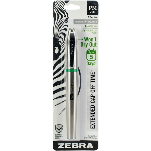 Zebra Marqueur Permanent en Acier Vert