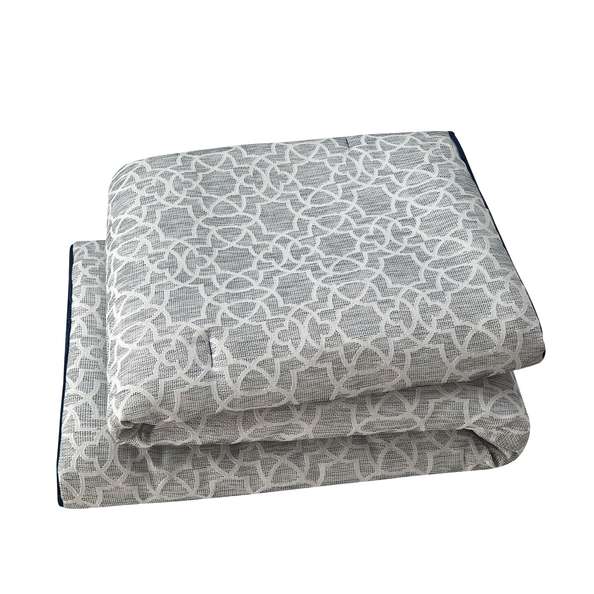 Better Homes & Gardens Navy Buckingham Jacquard 12 Piece Pre Washed Bed in a Bag, King