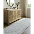 thumbnail image 6 of Hauteloom Anahid Wool Hallway, Kitchen Runner Rug - Contemporary - Light Silver, White - 3' x 10', 6 of 6