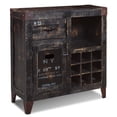 thumbnail image 3 of Sunset Trading Graphic 9-Bottle Contemporary Wood Wine Cabinet in Black, 3 of 3