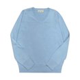 thumbnail image 1 of Suéter tipo jersey de cuello en V de punto para estudiantes, estilo universitario, para hombres y mujeres, JK, 1 of 6
