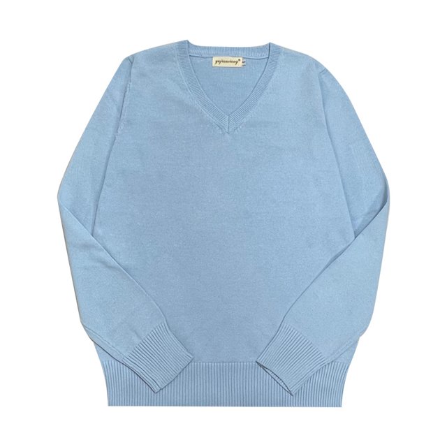 Suéter tipo jersey de cuello en V de punto para estudiantes, estilo universitario, para hombres y mujeres, JK