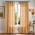 thumbnail image 1 of Cortinas Jinchan, mezcla de lino, 228 x 229 cm, color amarillo mostaza, 2 paneles, 1 of 4