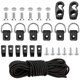 thumbnail image 2 of Kit De Montaje De Cubierta De Kayak Juego De Montaje De Cuerda Elástica De 8 Pies Con Cordón De Nylon Elástico Tornillo De Acero Inoxidable Anillos En C Ganchos En J Traje De Almacenamiento seitruly VI009403-02, 2 of 7