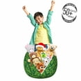 thumbnail image 3 of Exotic Storage Toy Bag Chair, Clutter of Banana Leaves Paradise Plantation Foliage Scene, Stuffed Animal Organizer Washable Bag, Small Size, Fern Green Hunter Green, by Ambesonne, 3 of 3