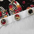 thumbnail image 4 of Feelyou Romantic Couple Skeleton Black Out Curtains, Mandala Flower Floral Curtains Pack of 2 (42x63 Each), Mystic Bohemian Galaxy Bedroom Curtains, Curtains and Drapes Decor, 4 of 6