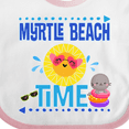 thumbnail image 4 of Inktastic Myrtle Beach Vacation Time Girls Baby Bib, 4 of 4