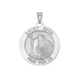 thumbnail image 2 of Saint Rita Religious Medal "Baseball Religious Medal" 1 Inch Solid 14K White Gold, 2 of 2
