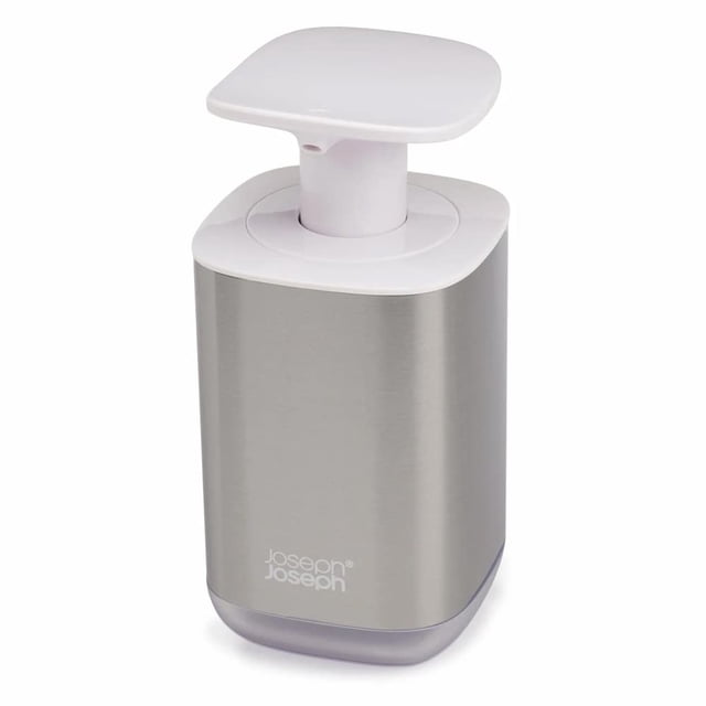Dispensador de jabón Joseph Joseph Presto de acero inoxidable blanco