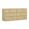 thumbnail image 6 of Clive Mid-Century Modern 72" Dresser in Natural Oak (6-Drawer), 6 of 7