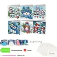 thumbnail image 2 of DIY Diamond Art Painting Christmas Creative Design Holiday Blessing Gift Folding Greeting Card Set (15*15cm) (With White Envelope)-Snowman, 2 of 7