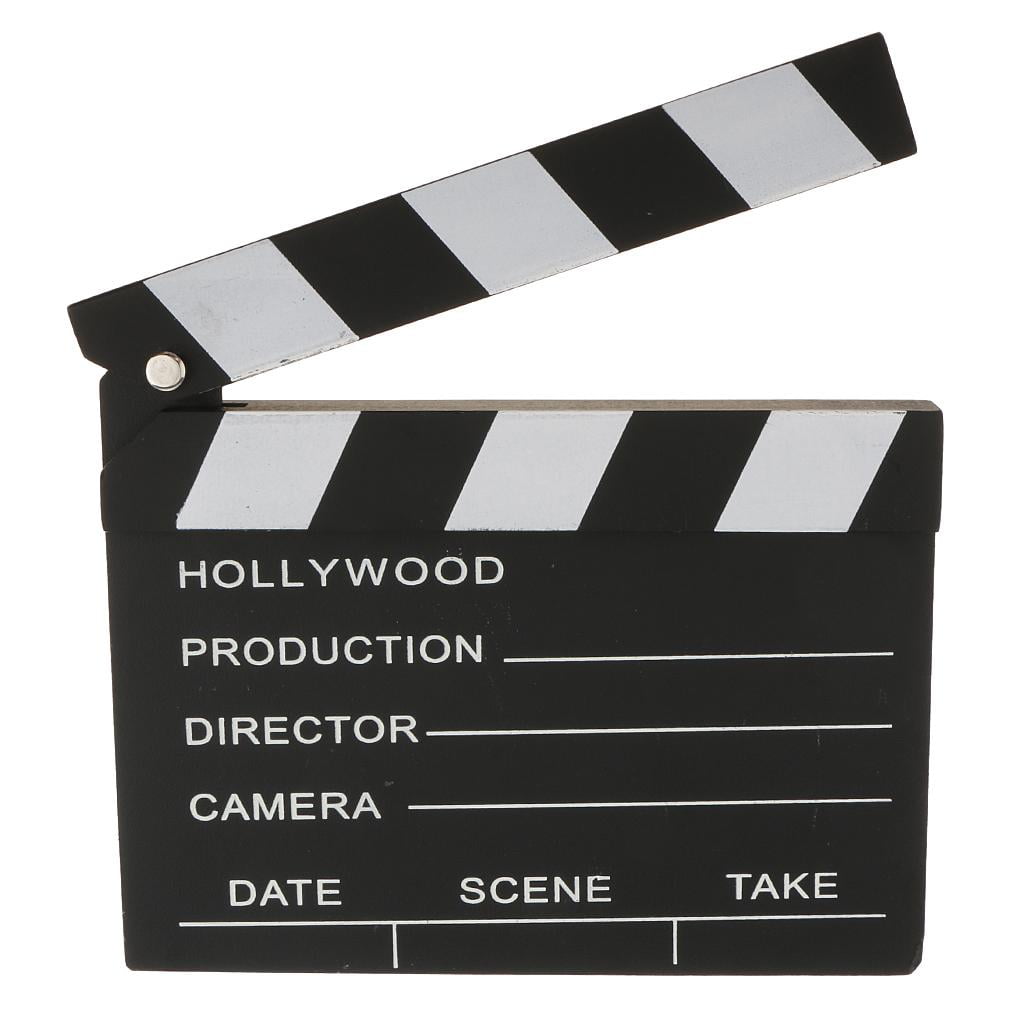 Movie TV Directors Black Clapper Action Cut Board Slate Prop
