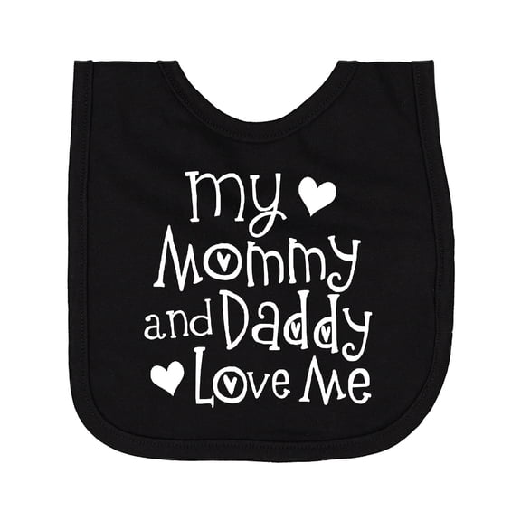 Inktastic Mommy and Daddy Love Me Valentine Newborn Bib