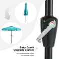 thumbnail image 4 of MASTERCANOPY 7.5ft Patio Market Umbrella with Valance, Tilt and Crank, Turquoise, 4 of 7