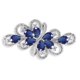 thumbnail image 1 of Ed Pear And Round Cu Zircon Silver T Flower Brooch, 1 of 5