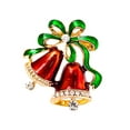 thumbnail image 5 of enjoywould Christmas Brooch Wreath Christmas Tree Snowman Decor Snowflake Decor Colorful Rhinestone Exquisite New Year Gift Sweater Coat Decor Jewelry, 5 of 5