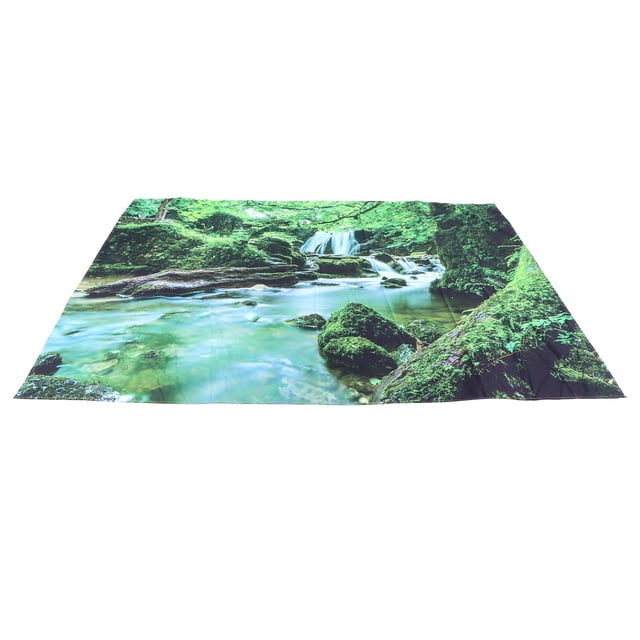Decoración de fondo, tapiz de paisaje de corriente de bosque, tapiz artístico, accesorio para el hogar, integración perfecta